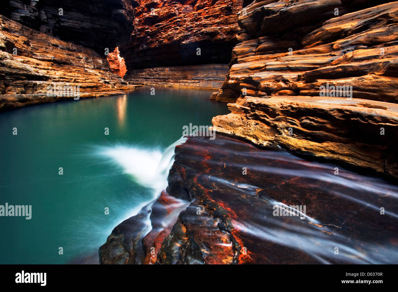 Kermits Pool im Karijini National Park. Stockfoto