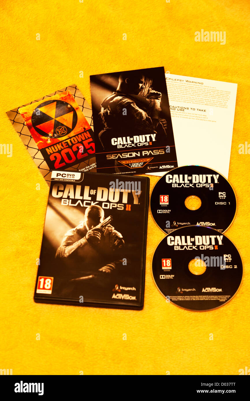 Call of Duty black Ops 2 zwei Computerspiel von Activision und treyarch Stockfoto
