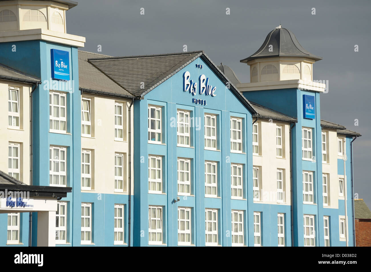 Große blaue Hotel Blackpool Vergnügen Strand Lancashire England uk Stockfoto