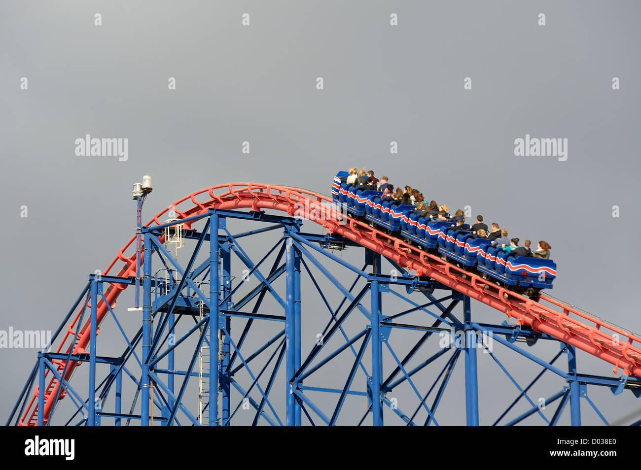 Die Big One Pepsi max ist ein Stahl Achterbahn befindet sich an der Pleasure Beach Blackpool Lancashire England uk Stockfoto