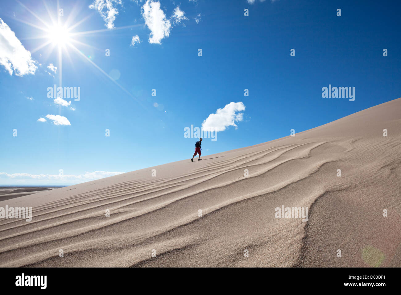 Wandern in der Wüste Gobi Stockfoto