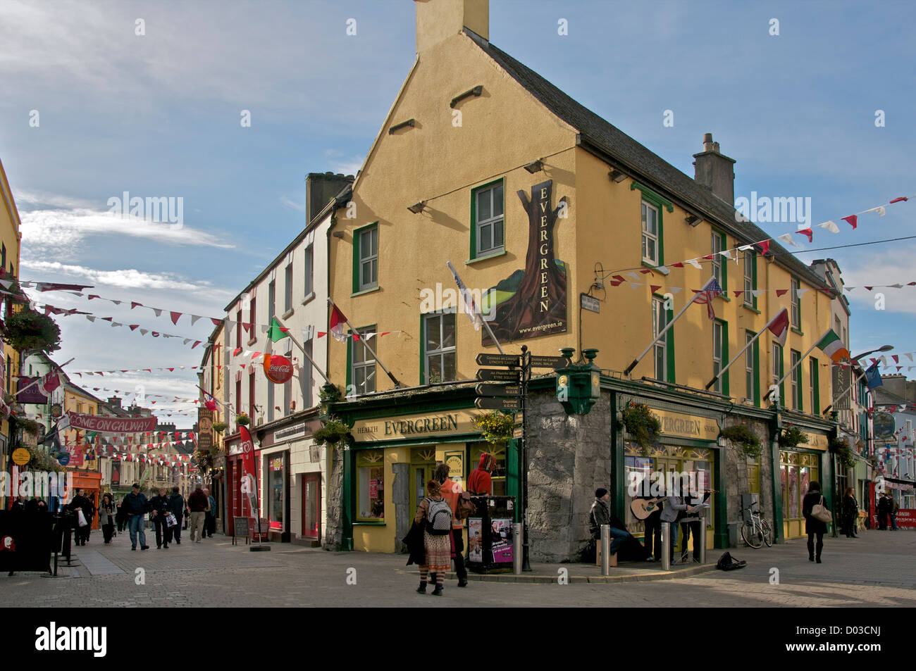 Immergrüne Pub Galway County Galway Irland Stockfoto