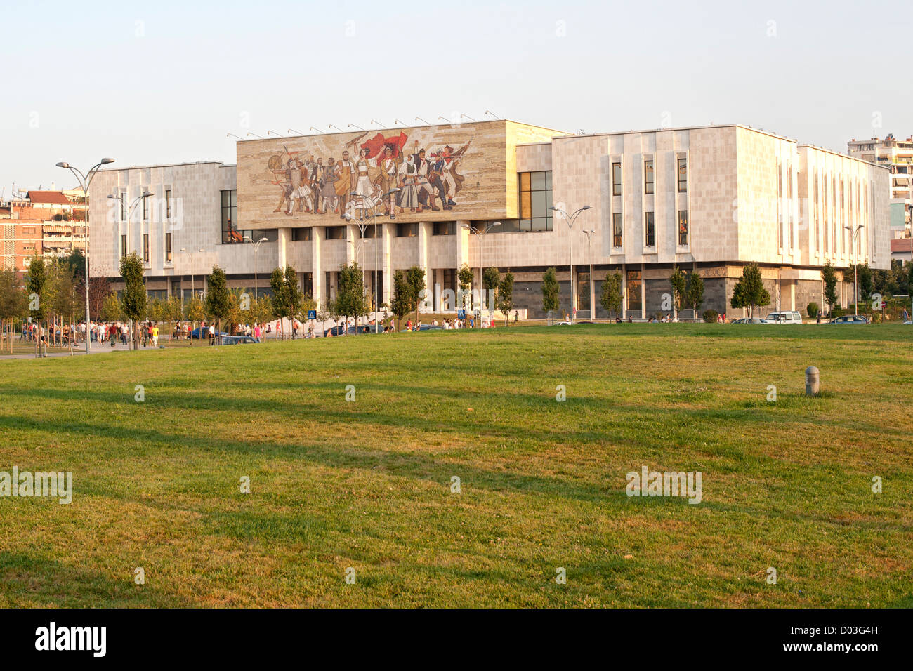 Das nationale historische Museum in Tirana, der Hauptstadt von Albanien. Stockfoto
