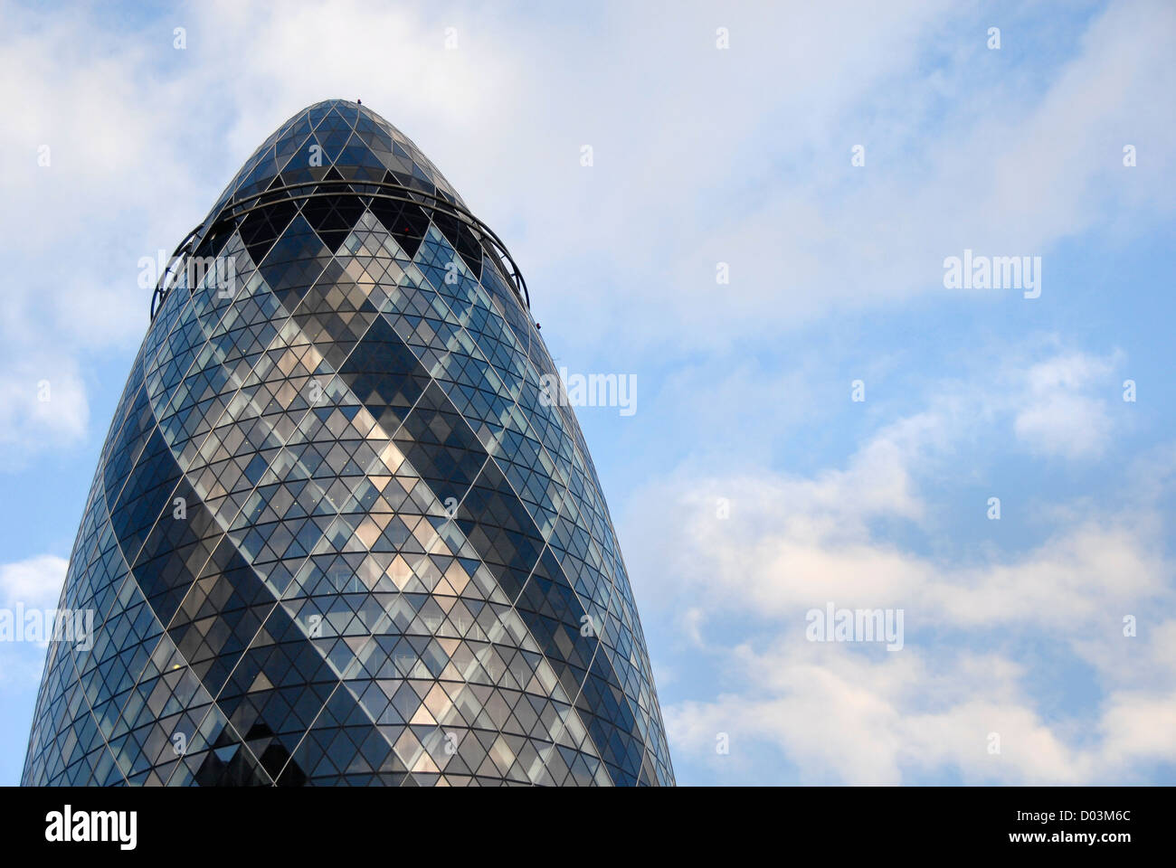 30 St Mary Axe, Gherkin, Swiss Re Tower, Financial District, City of London, London, England, Großbritannien, Europa Stockfoto