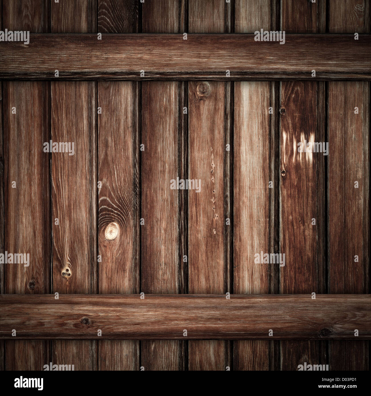Grunge dunkelbraunem Holz Dielen Hintergrund Stockfoto