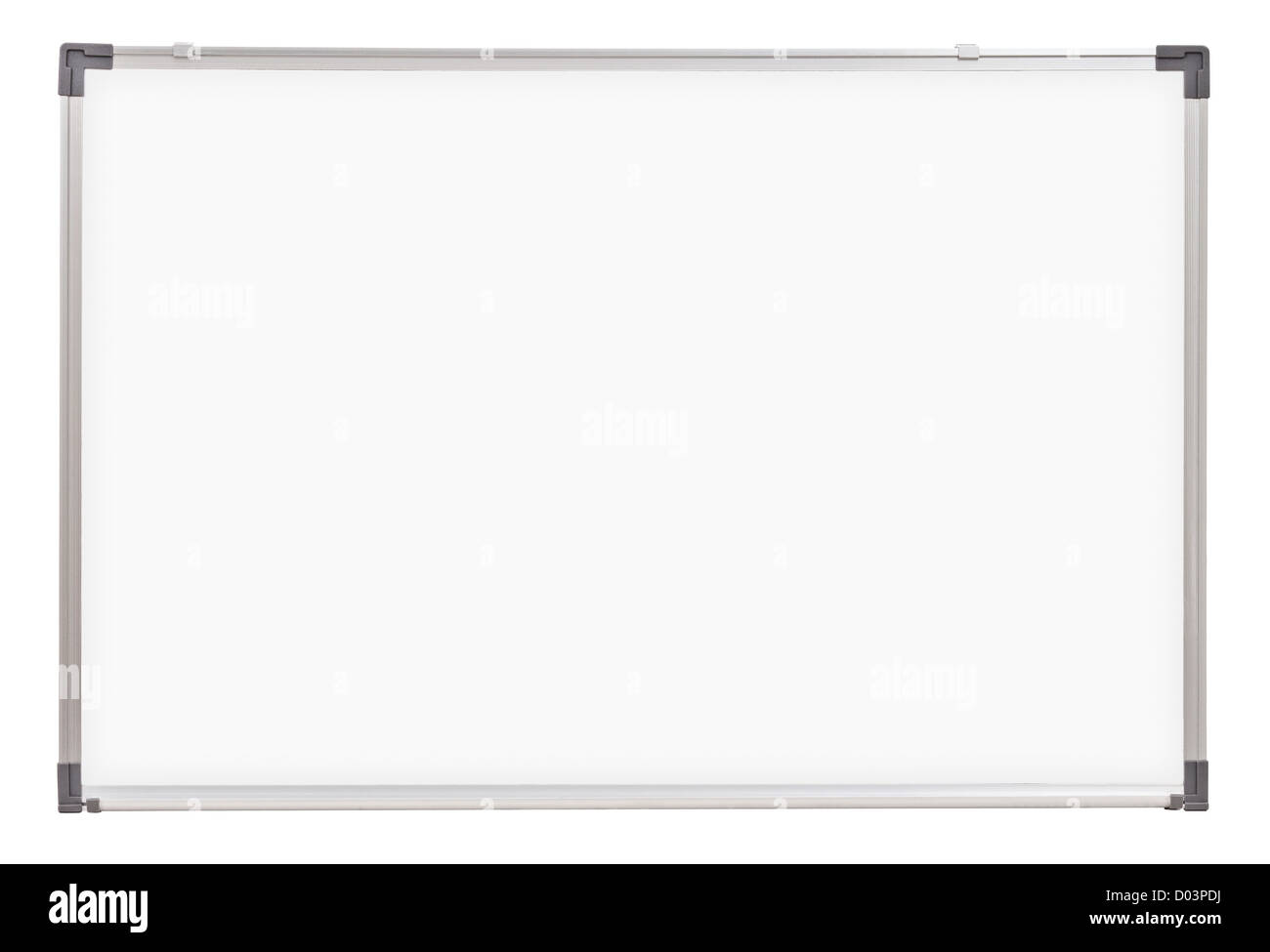 Schule-Whiteboard oder Board isoliert auf weiss Stockfoto