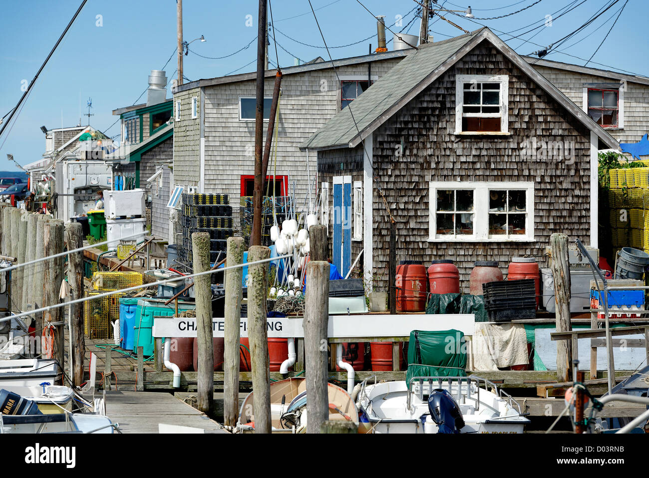 Malerischen Fischerdorf Dorf von Menemsha, Chilmark, Martha's Vineyard, Massachusetts Stockfoto