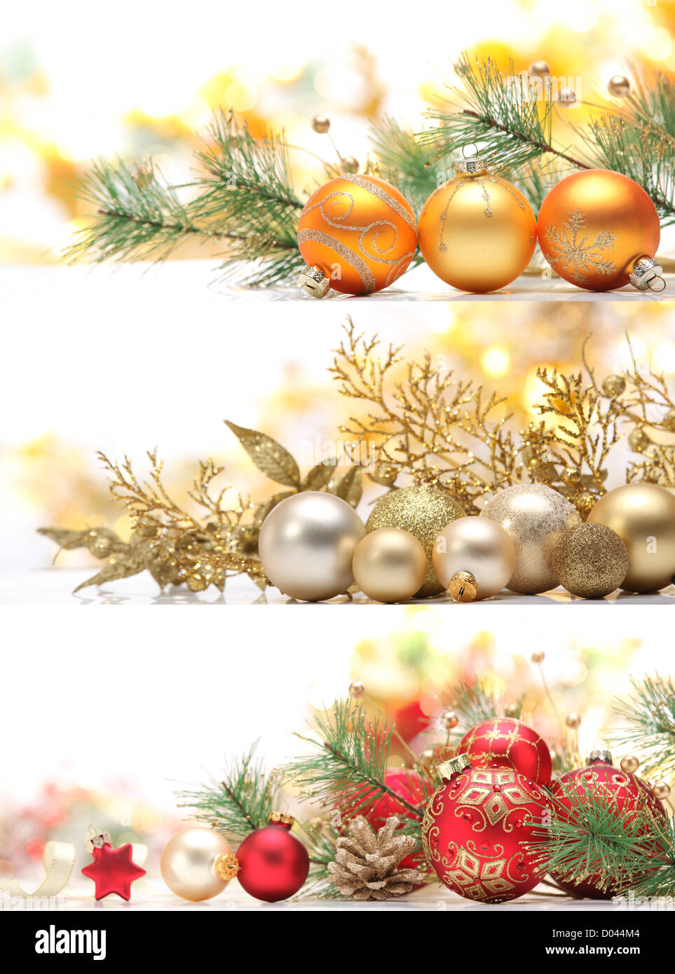 Sammlung von Weihnachts-Banner Stockfoto