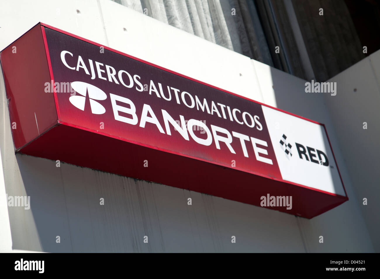Banorte Bank und Geldautomaten im Roma-Viertel von Mexiko-Stadt-DF Stockfoto