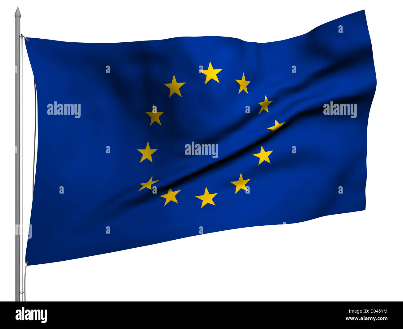 Die Flagge der Europäischen Union - Flags alle Sammlung Stockfoto