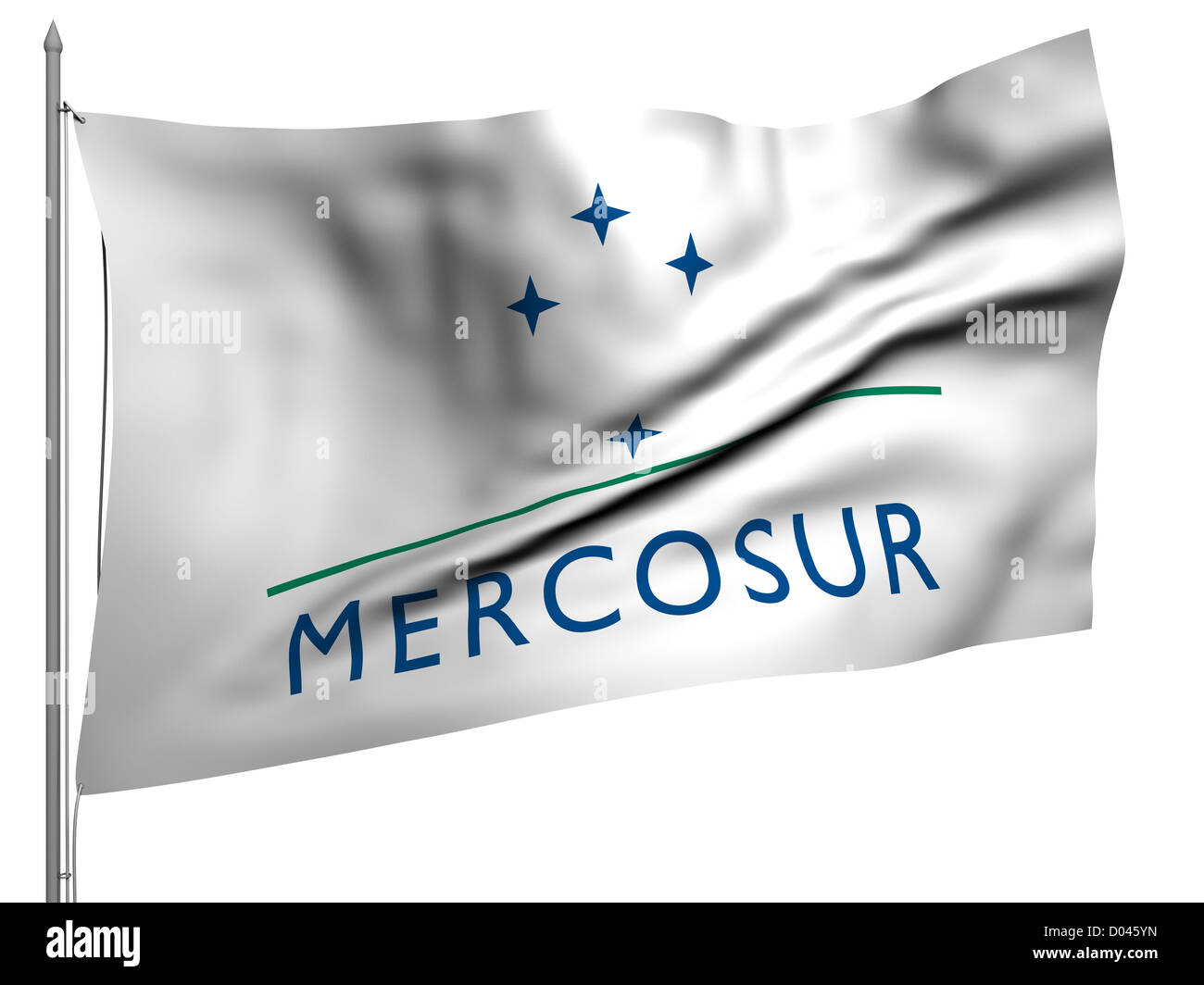 Flagge der Gewerkschaft zum Mercosur - alle Flaggen Sammlung Stockfoto