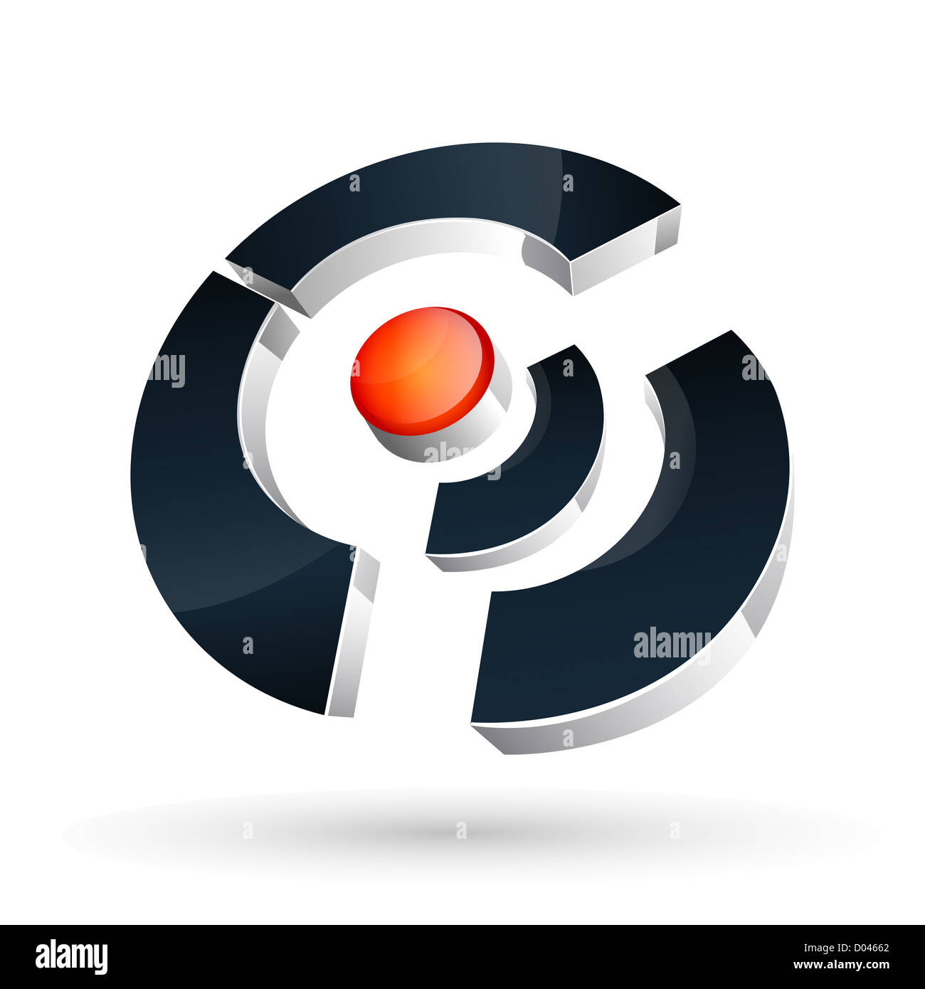 Außenillustration Logo auf weißem Hintergrund Stockfoto