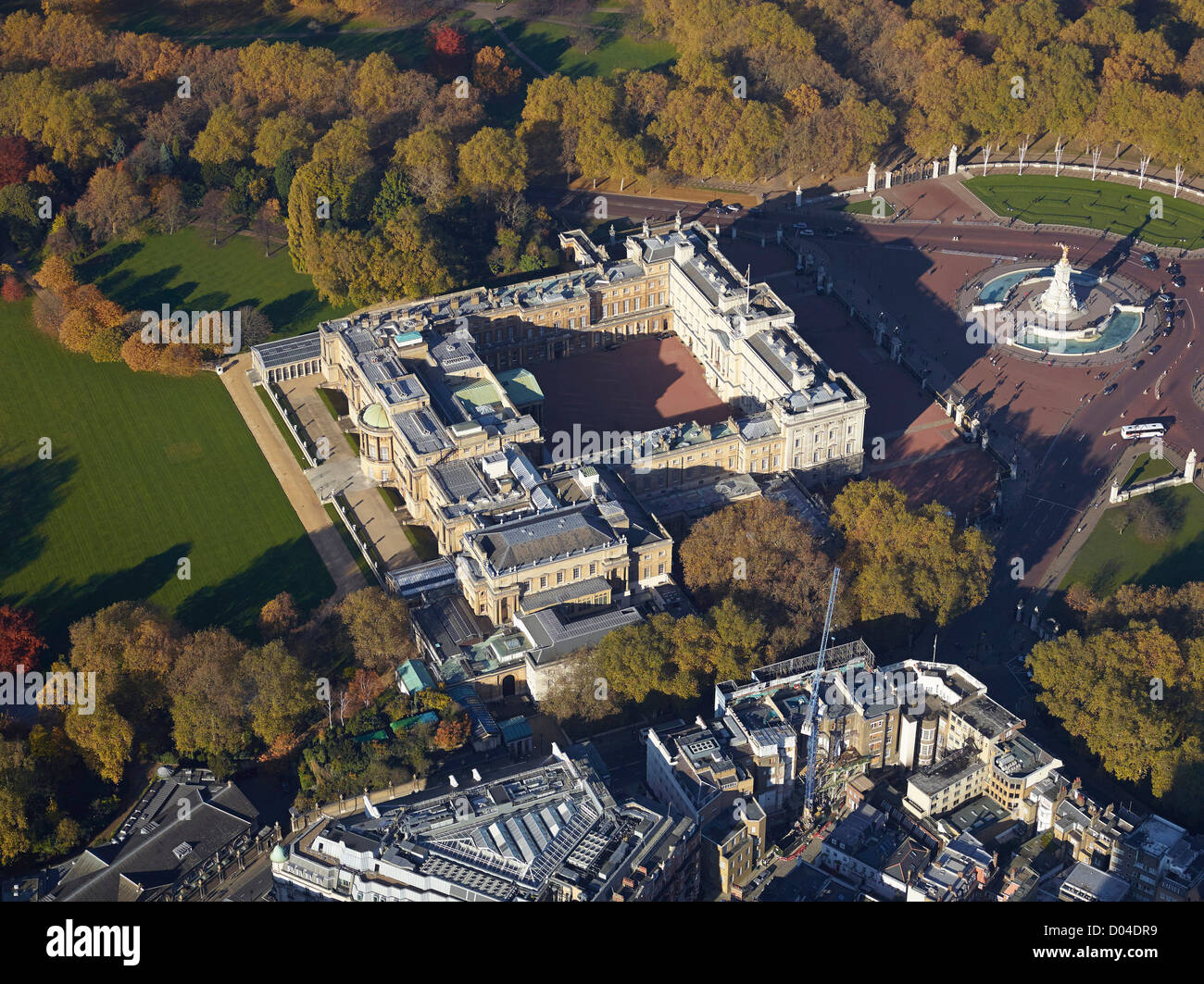 London aus der Luft, Buckingham Palace, England UK Stockfoto