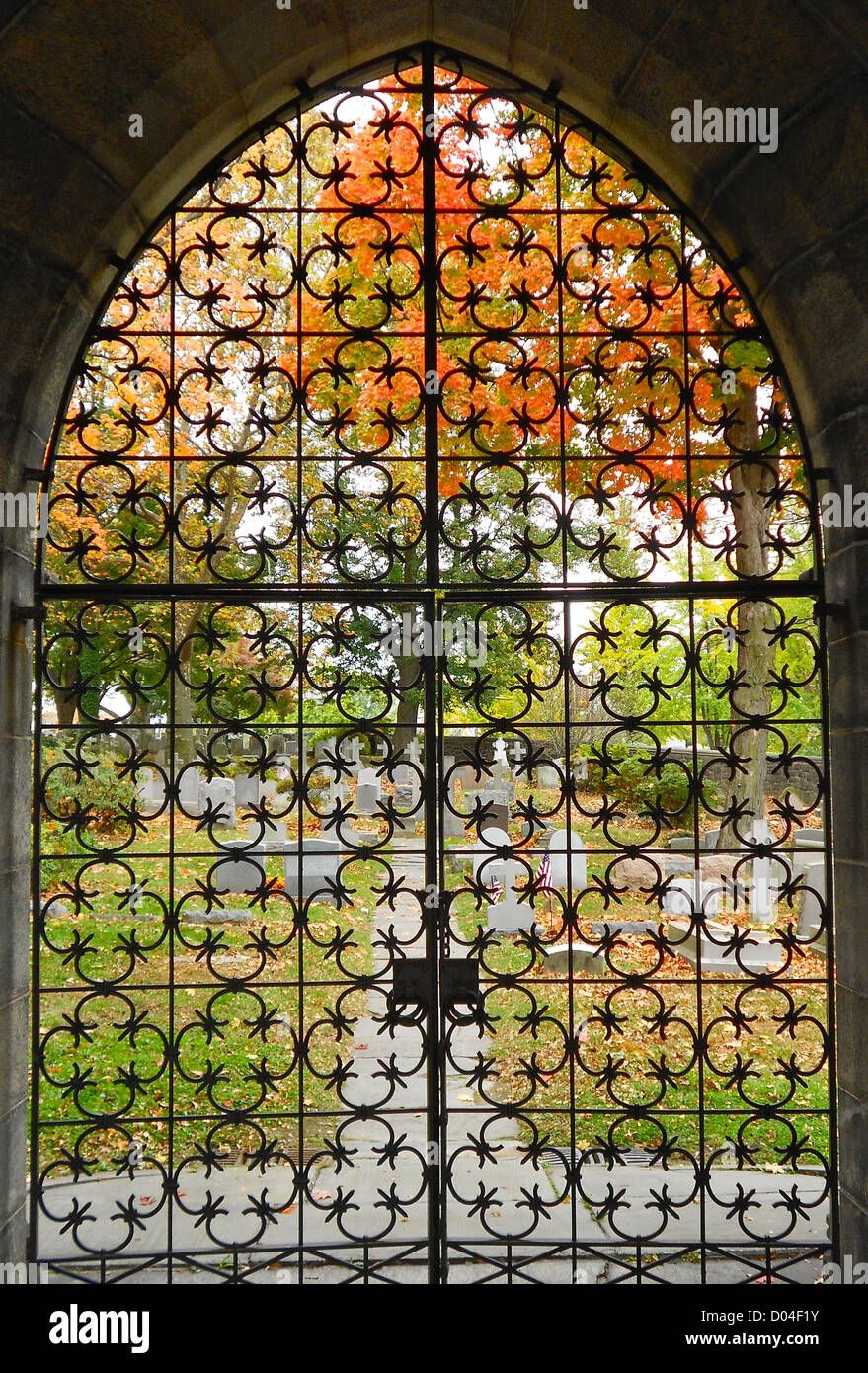 Grillen Sie auf dem John Wanamaker Mausoleum im St. James weniger in Philadelphia. Kirche des Hl. Jakob weniger auf dem NRHP seit 20. November 1974. Auch ein National Historic Landmark. Bei Jagd Park Avenue und Clearfield-St.(park on Patton Street) in der Alleghe Stockfoto