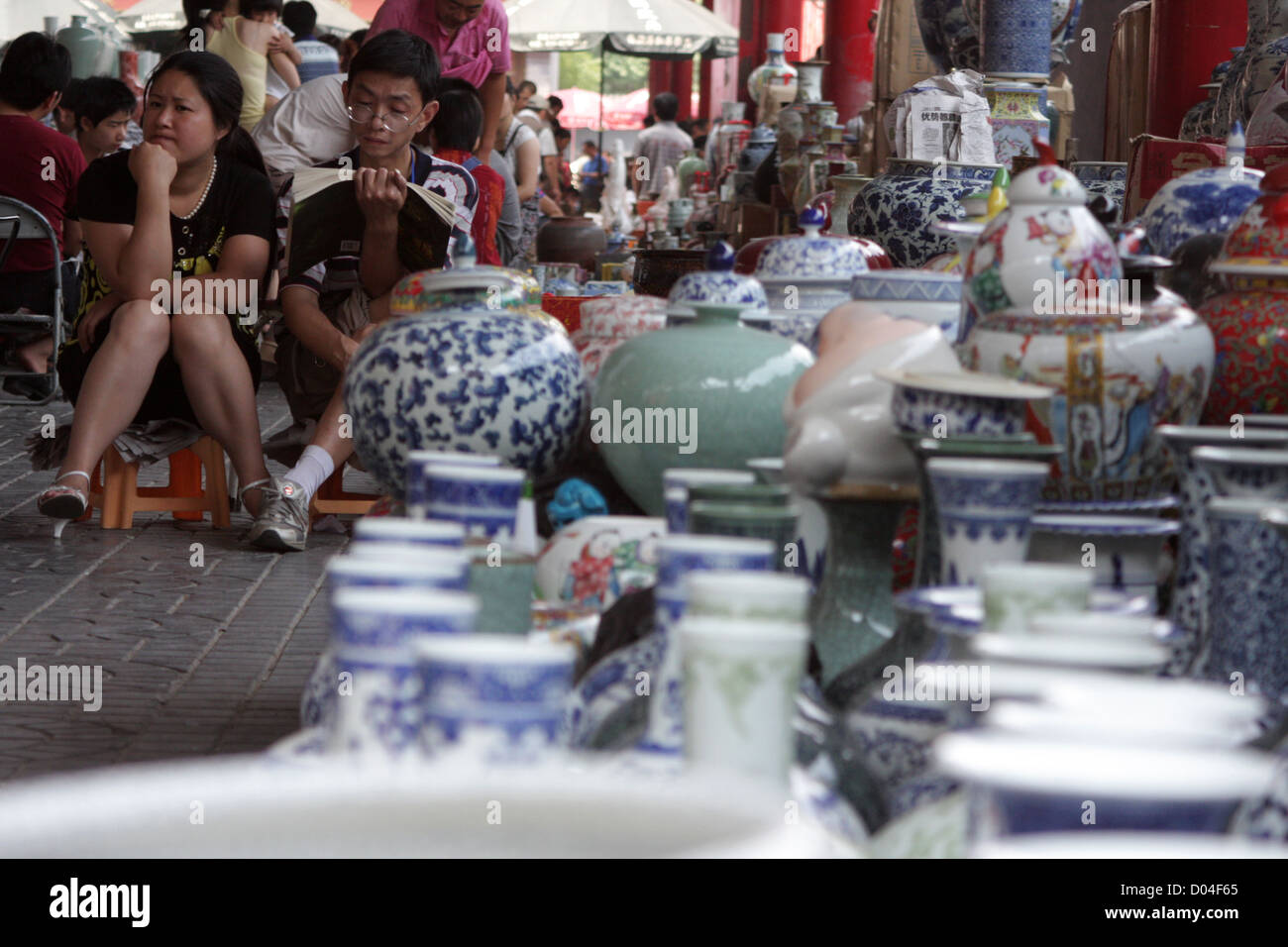 Der Schmutz - Panjiayuan - Markt Peking Stockfoto