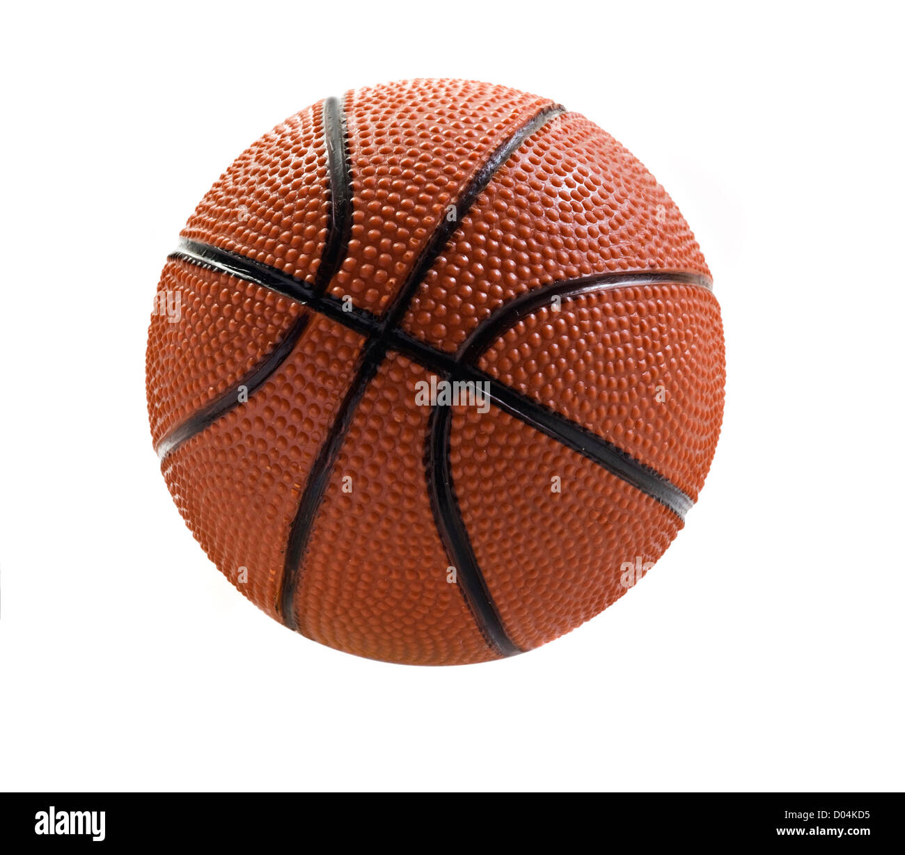 Basketball, isoliert auf weiss mit Platz für text Stockfoto