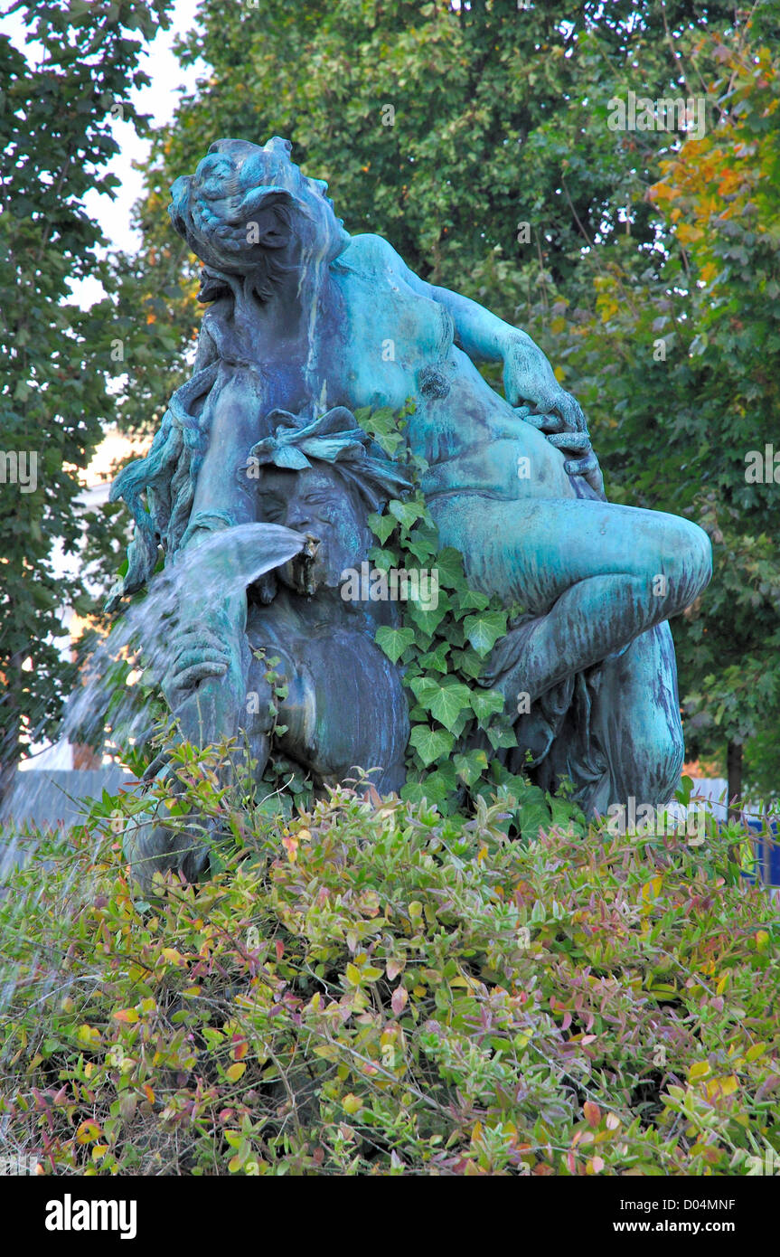 Triton und Nymphe Brunnen im Wiener Volksgarten Stockfotografie Alamy