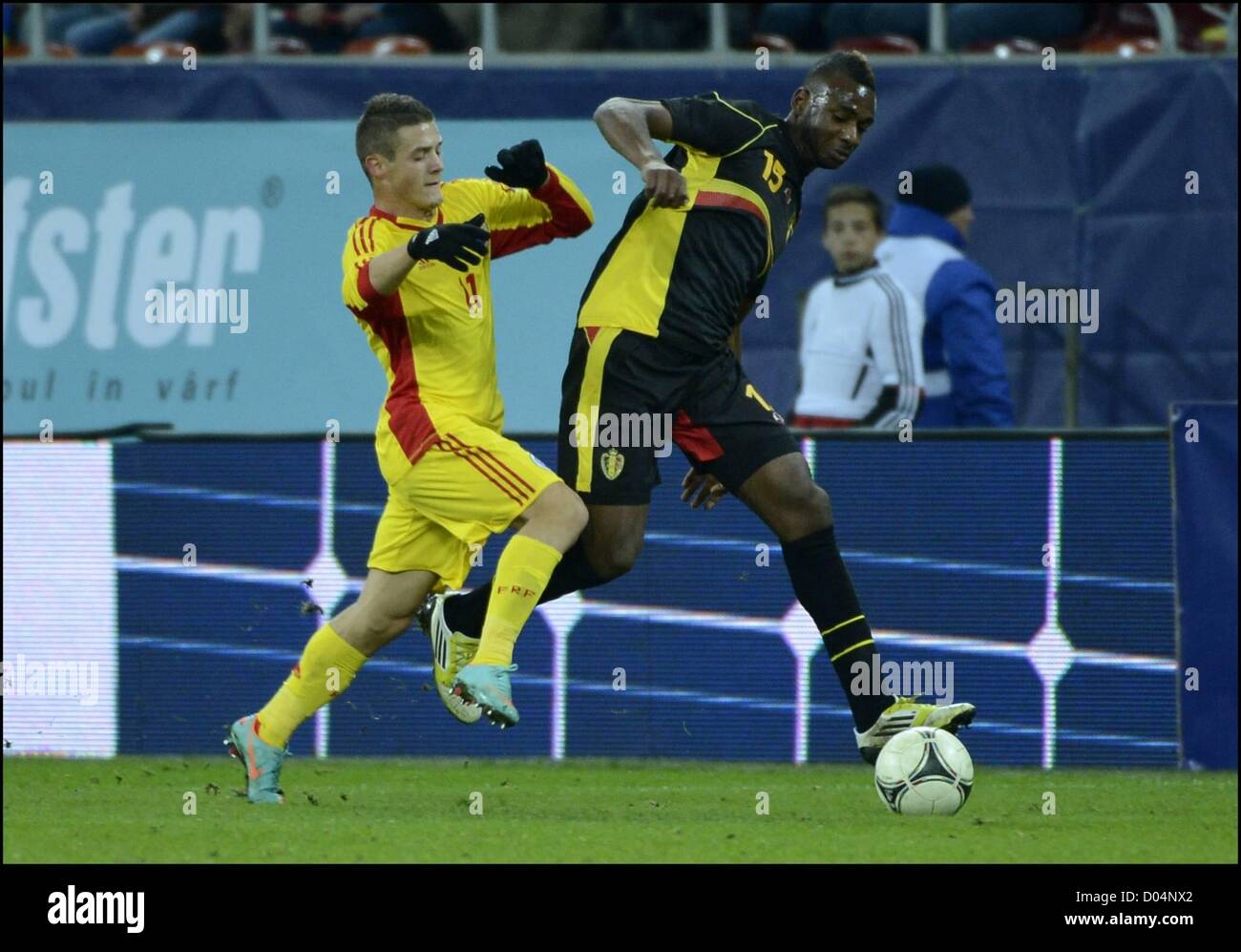 14.11.2012. Bukarest/Rumänien. Internationaler Fußball fiendly. Rumänien gegen Belgien.   ILOMBE Mboyo BEL Stockfoto