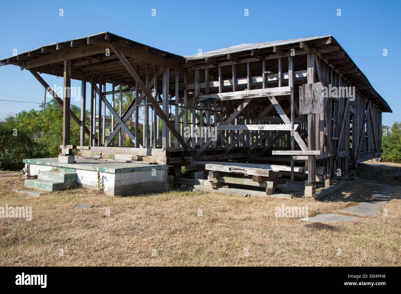 New Orleans, Louisiana - ein Haus in der lower neunten Ward, der nicht, sieben Jahre nach dem Hurrikan Katrina wieder aufgebaut wurde. Stockfoto