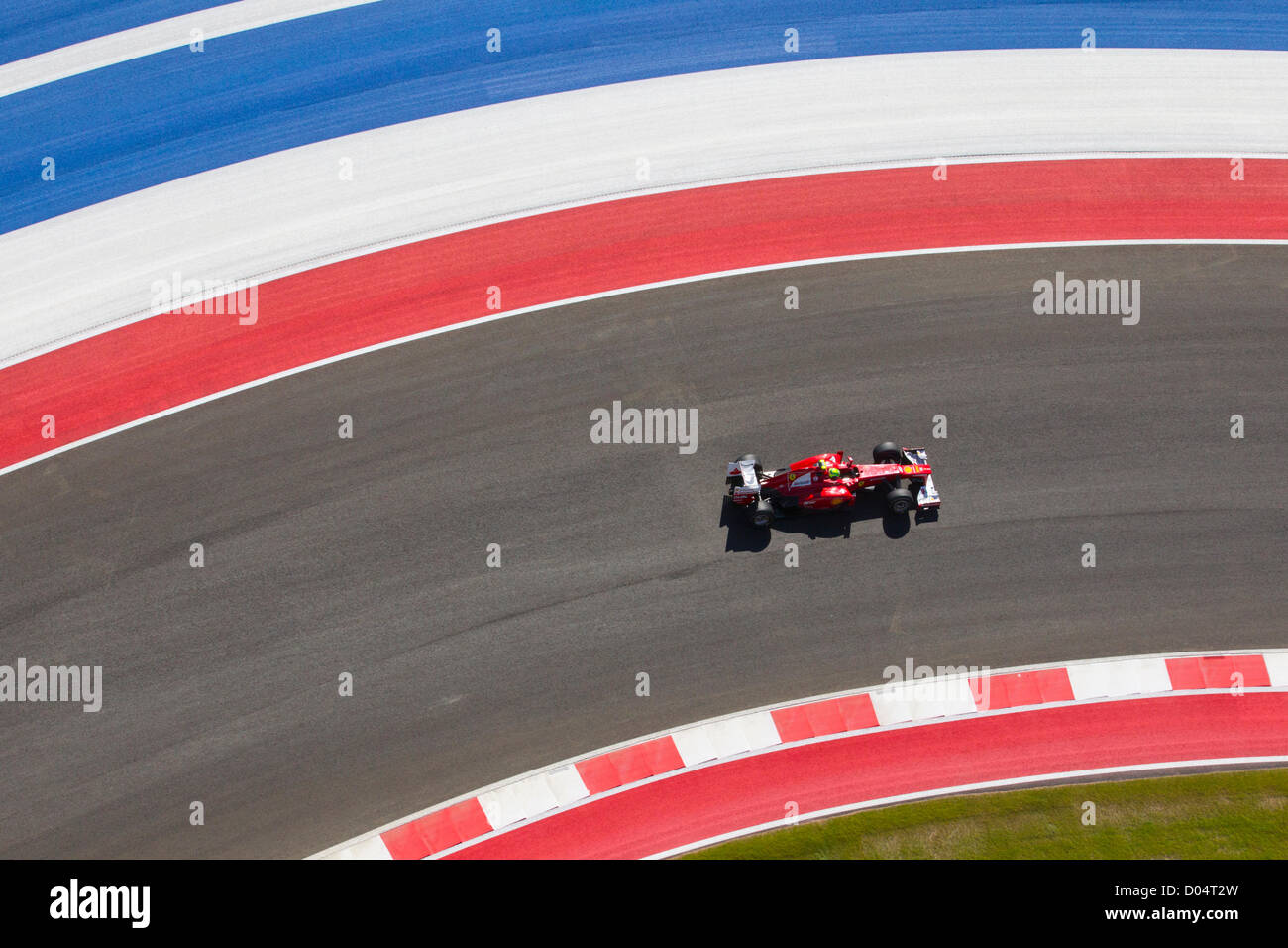 Felipe Massa fährt ein Scuderia Ferrari in einem Trainingslauf für den United States Grand Prix Circuit of the Americas in Austin Stockfoto