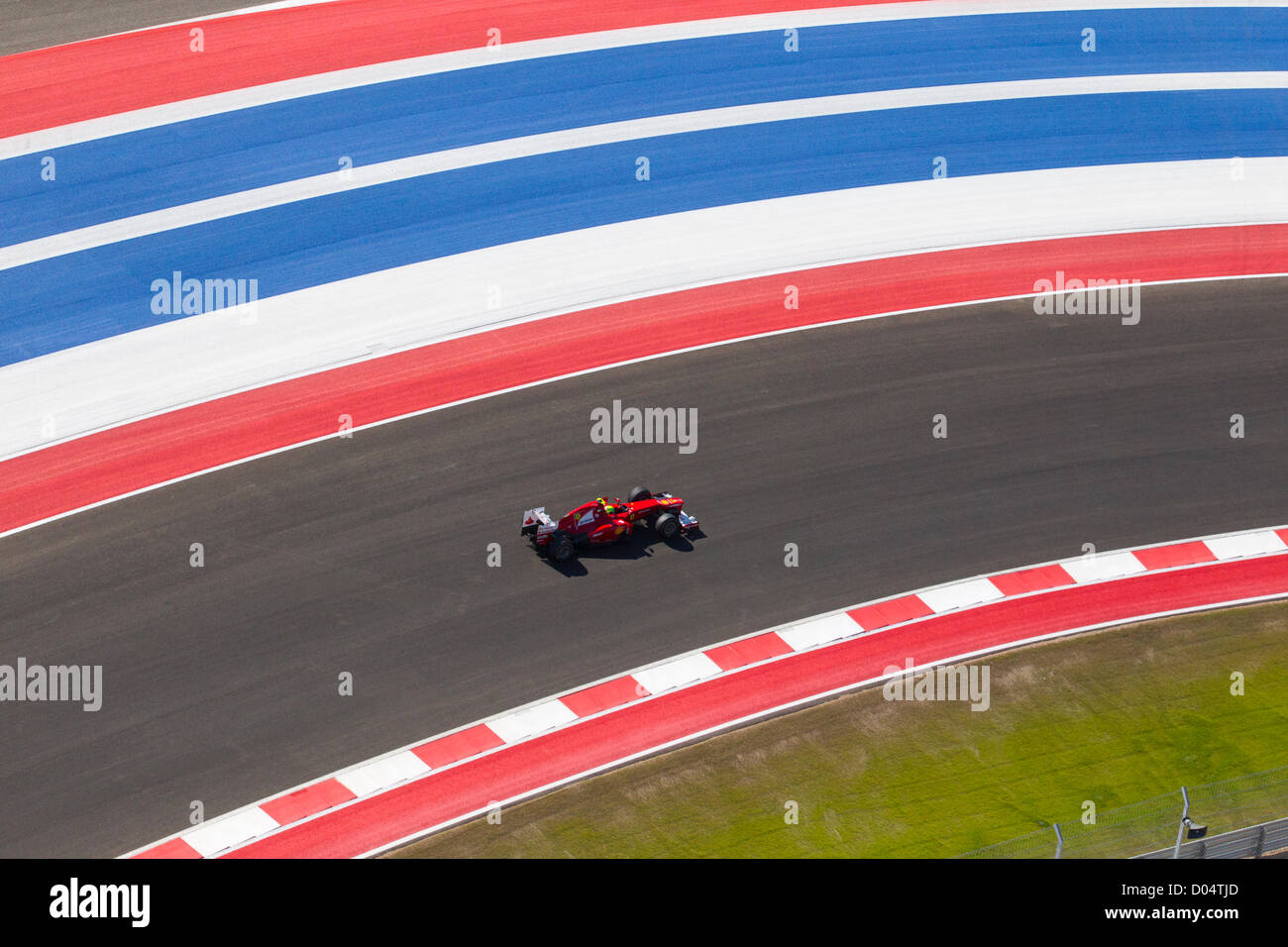 Felipe Massa fährt ein Scuderia Ferrari in einem Trainingslauf für den United States Grand Prix Circuit of the Americas in Austin Stockfoto