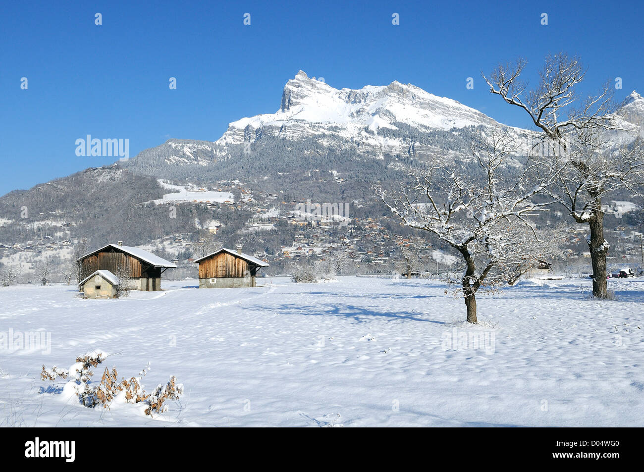 l'Arves Tal, zwischen Chamonix und Gen├¿ve, in der Nähe des Mont-Blanc, Alpes, Frankreich Stockfoto