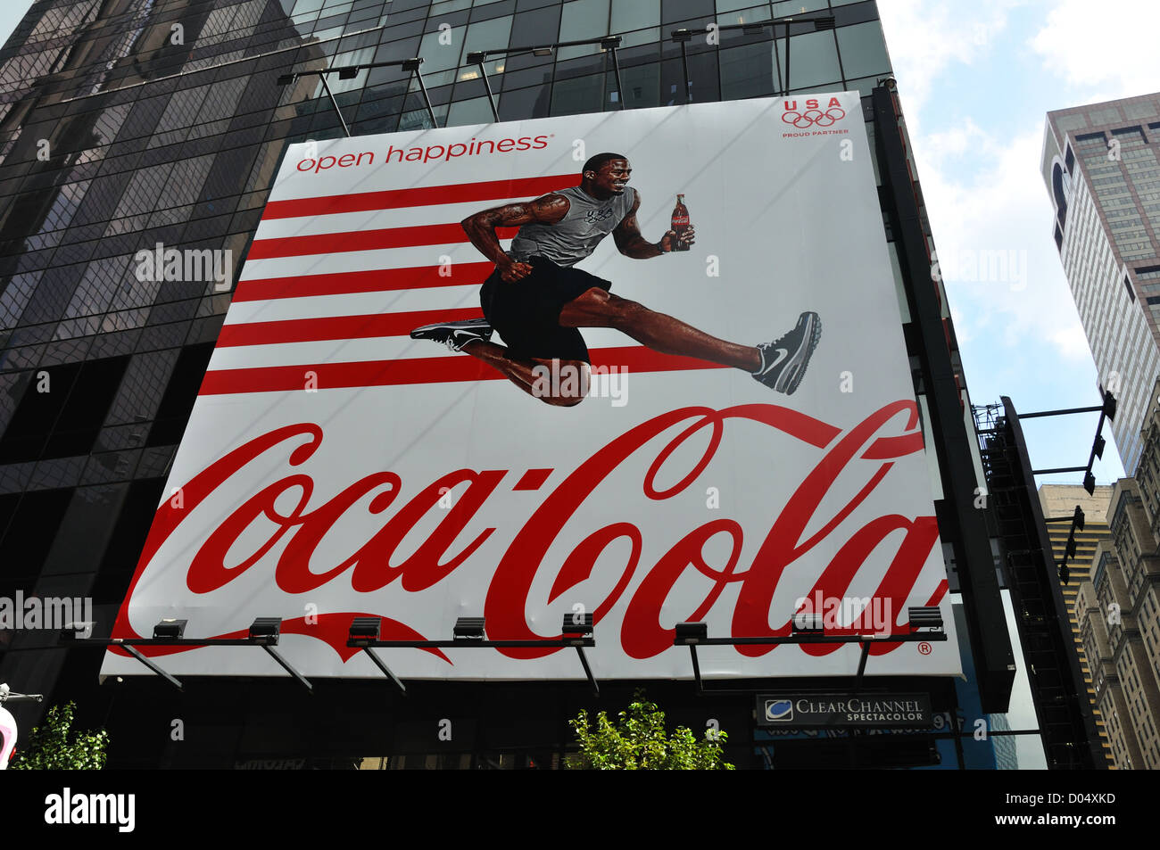 Coca Cola Werbung in New York City, USA Stockfoto