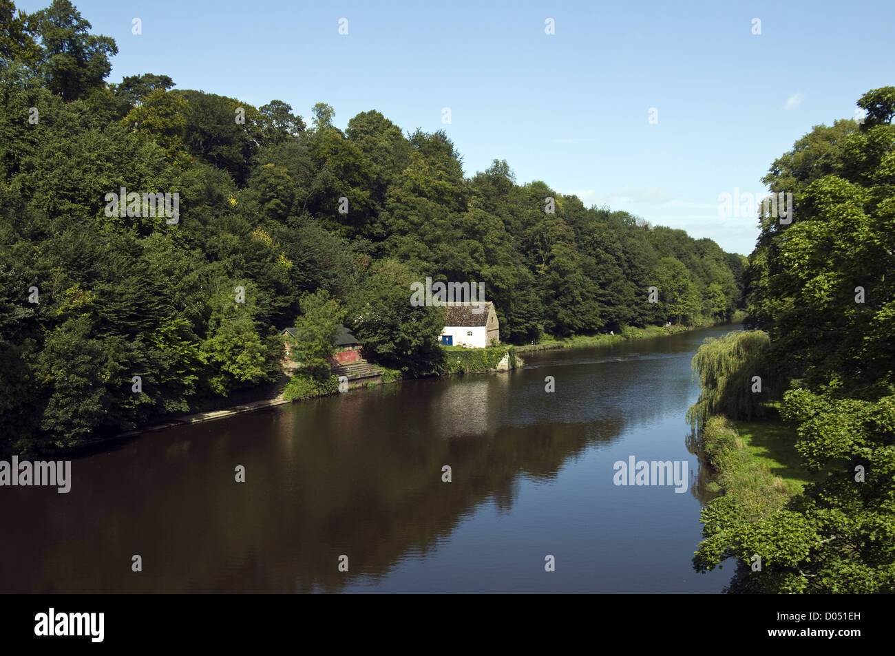 Fluss-Wier Durham Stockfoto