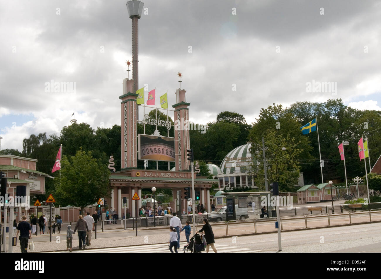 Liseberg Park Göteborg Schweden Goteberg schwedischen Jahrmarkt Kirmes Freizeitpark Parks Themenpark Göteborg Stockfoto