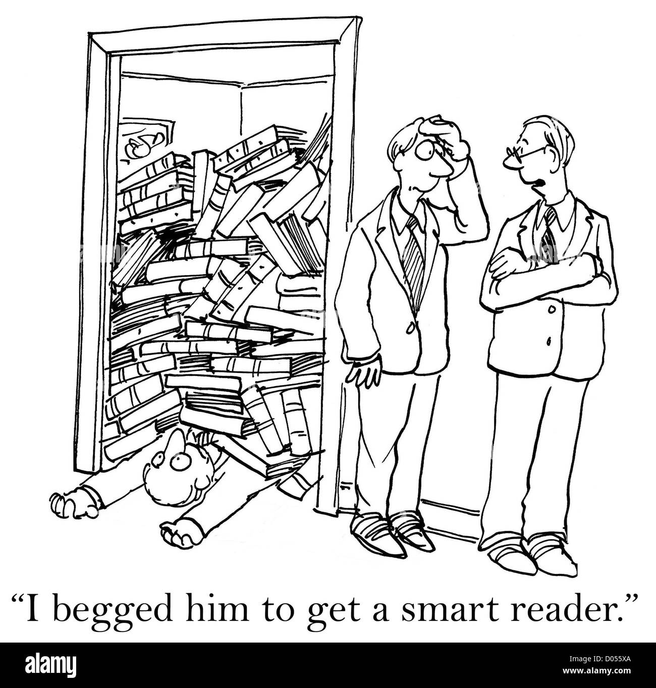 "Ich bat ihn um ein smart Reader zu erhalten." Stockfoto