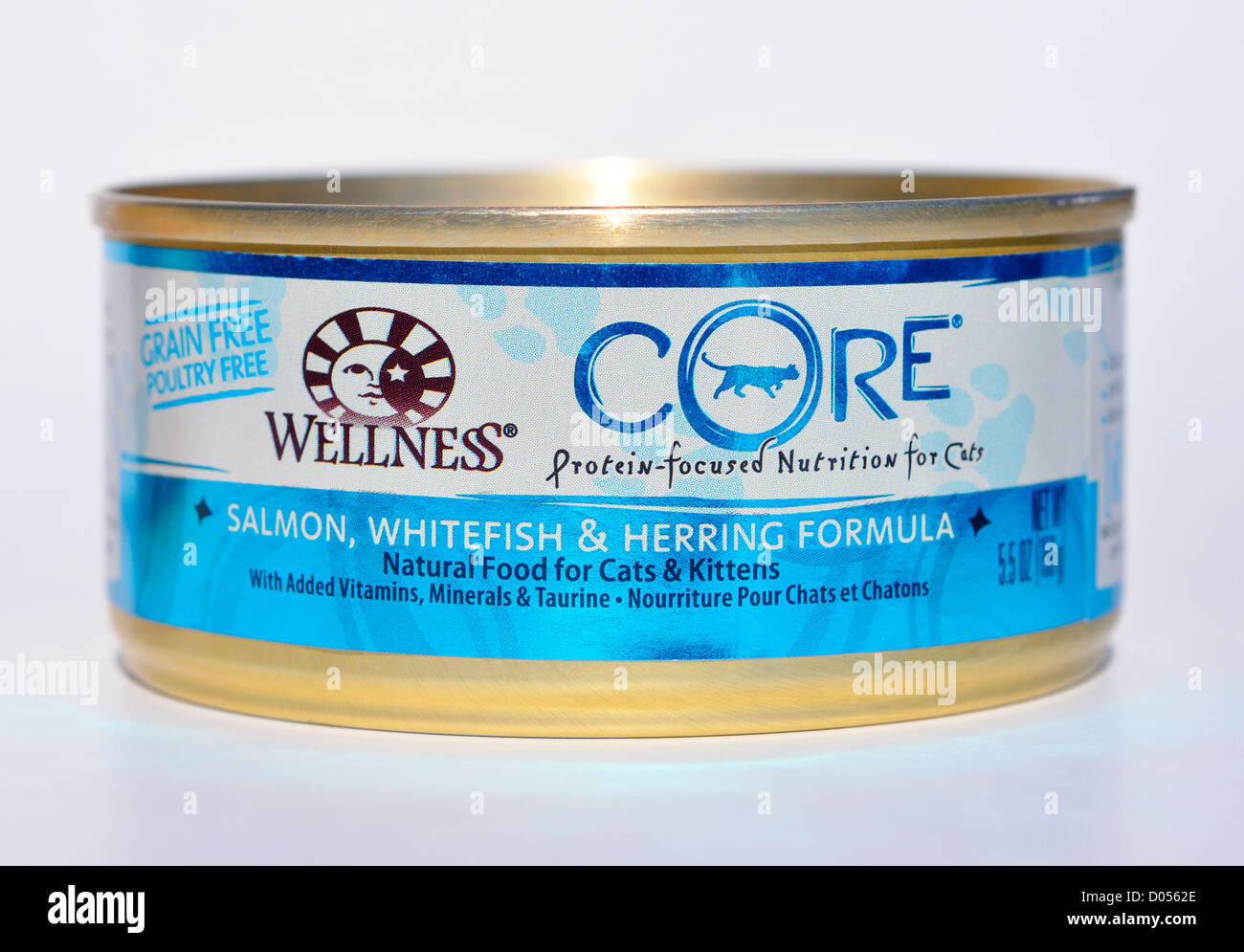 Getreide-freies Katzenfutter Stockfoto