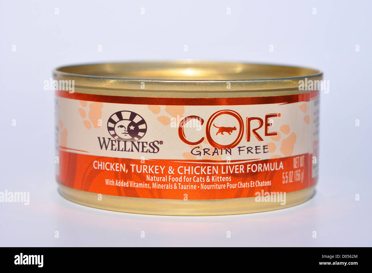 Getreide-freies Katzenfutter Stockfoto