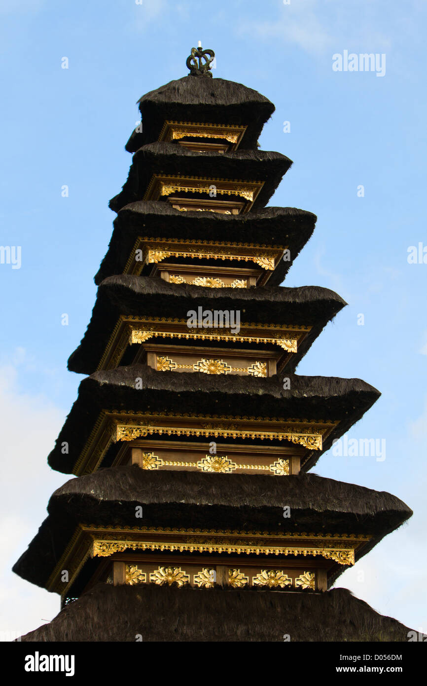Nahaufnahme der balinesischen Tempel Dach Stockfoto
