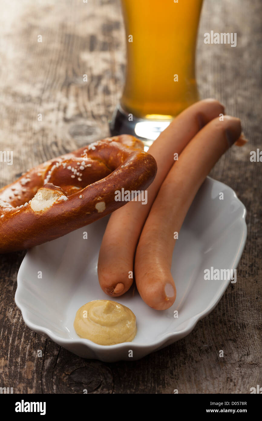 paar Wiener Würstchen Stockfoto