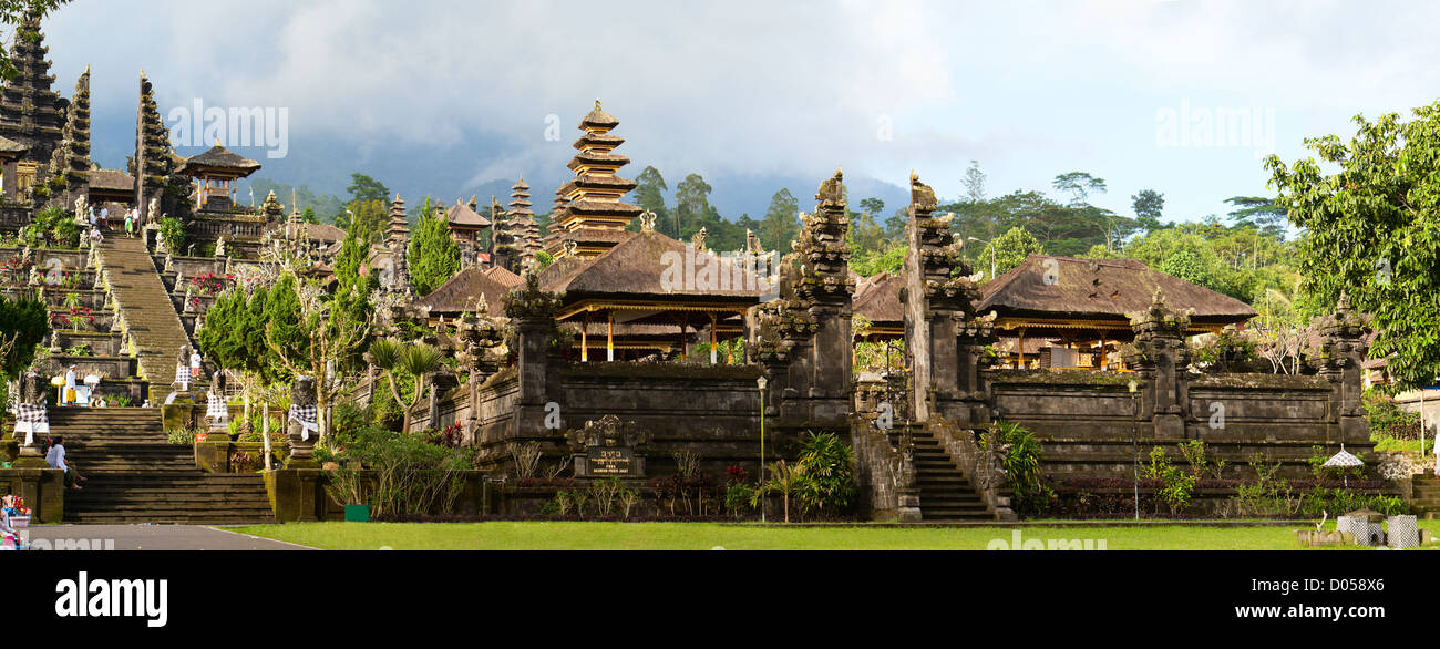 Panorama der Mutter Tempel von Besakih in Bali Stockfoto