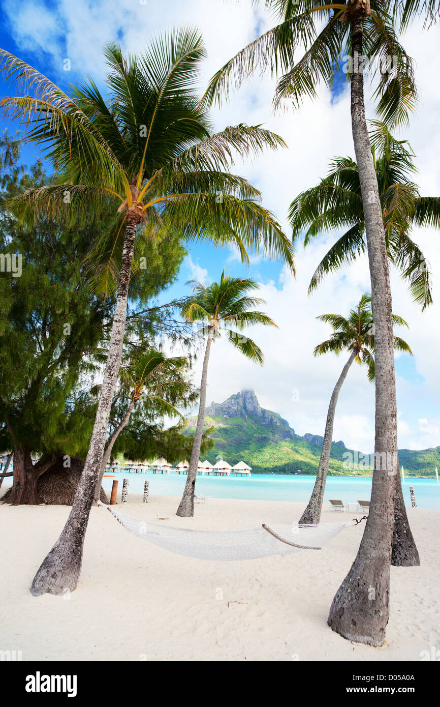 Strand auf Bora Bora Stockfoto