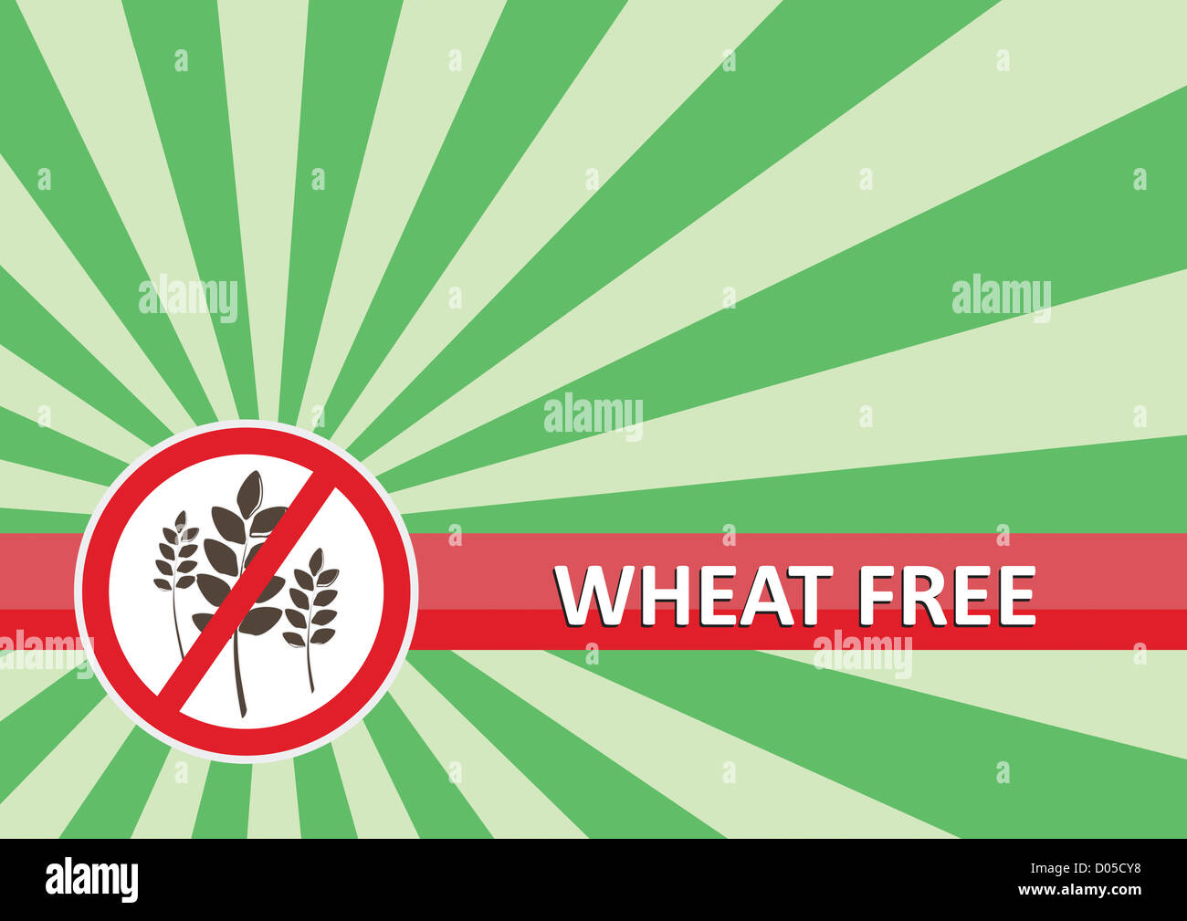 Weizen kostenlose Banner für Lebensmittel-Allergie-Konzept Stockfoto