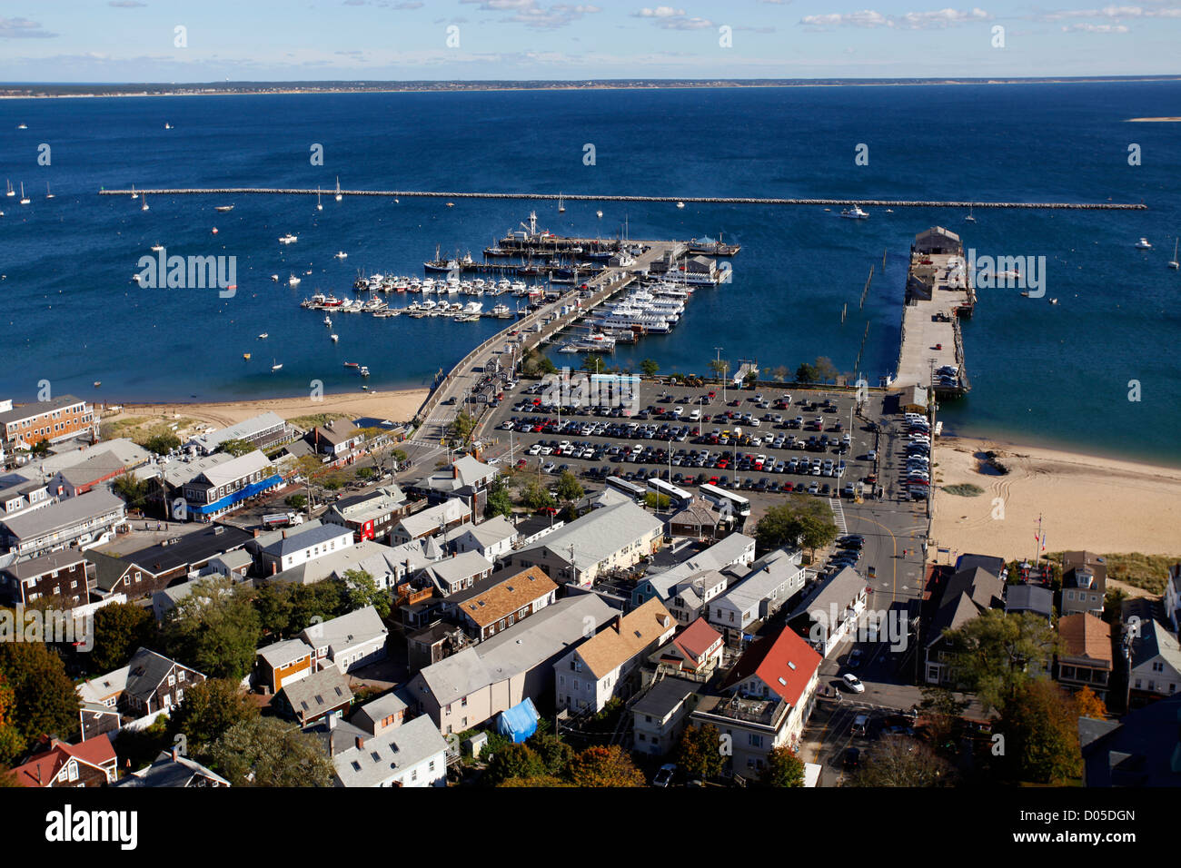 Luftaufnahme von Provincetown, Cape Cod, Massachusetts, Amerika Stockfoto