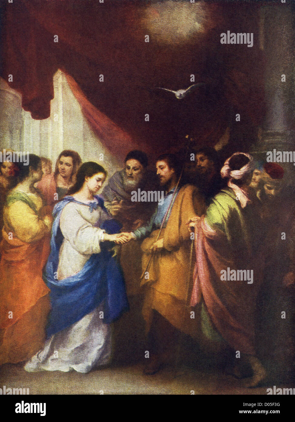 Dieses Gemälde mit dem Titel The Marriage der Jungfrau, ist ein Tafelbild von erheblichen Verdienst, Stockfoto