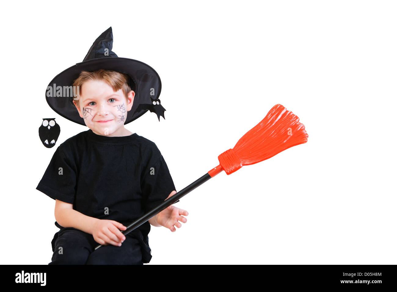 Halloween-Studio-Porträt von netter junge Stockfoto