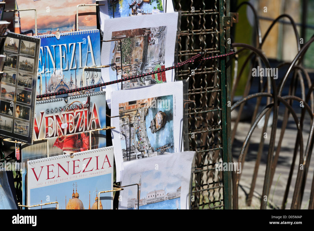 Venezianische Veröffentlichungen zum Verkauf, Venedig, Italien. Stockfoto