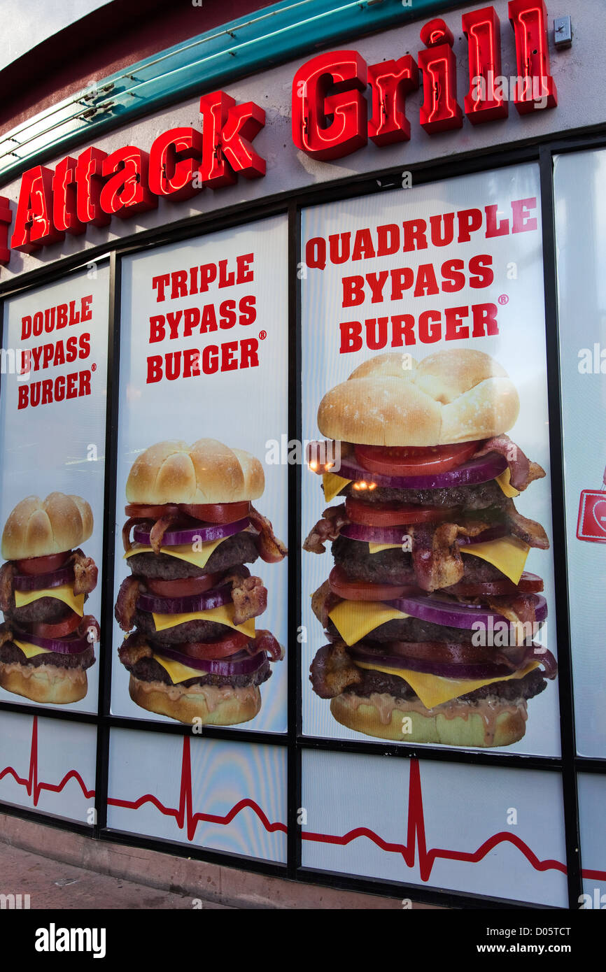 Heart Attack Grill in Las Vegas Stockfotografie - Alamy