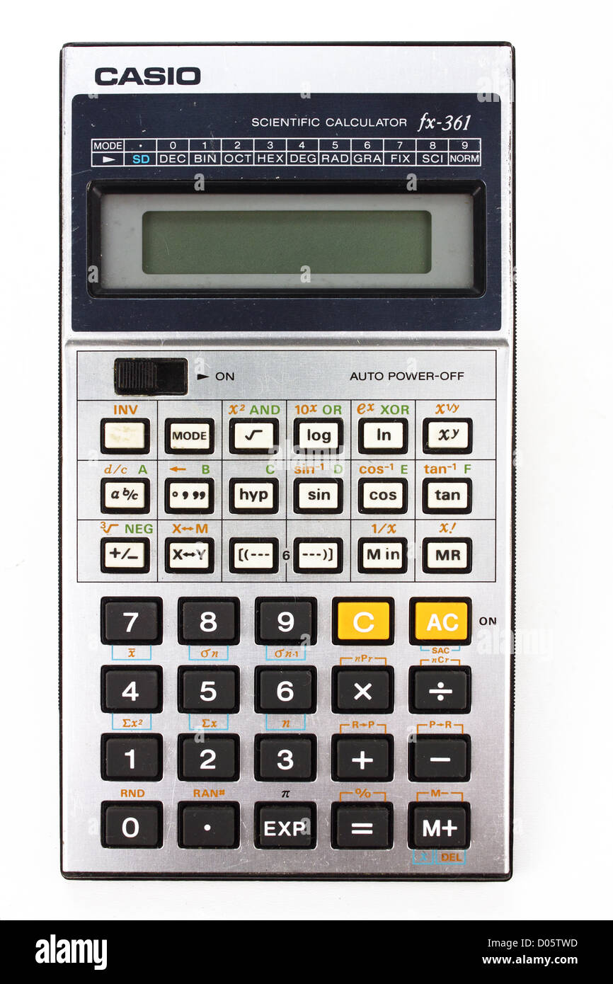 Retro 80er Jahre Casio wissenschaftlicher Taschenrechner