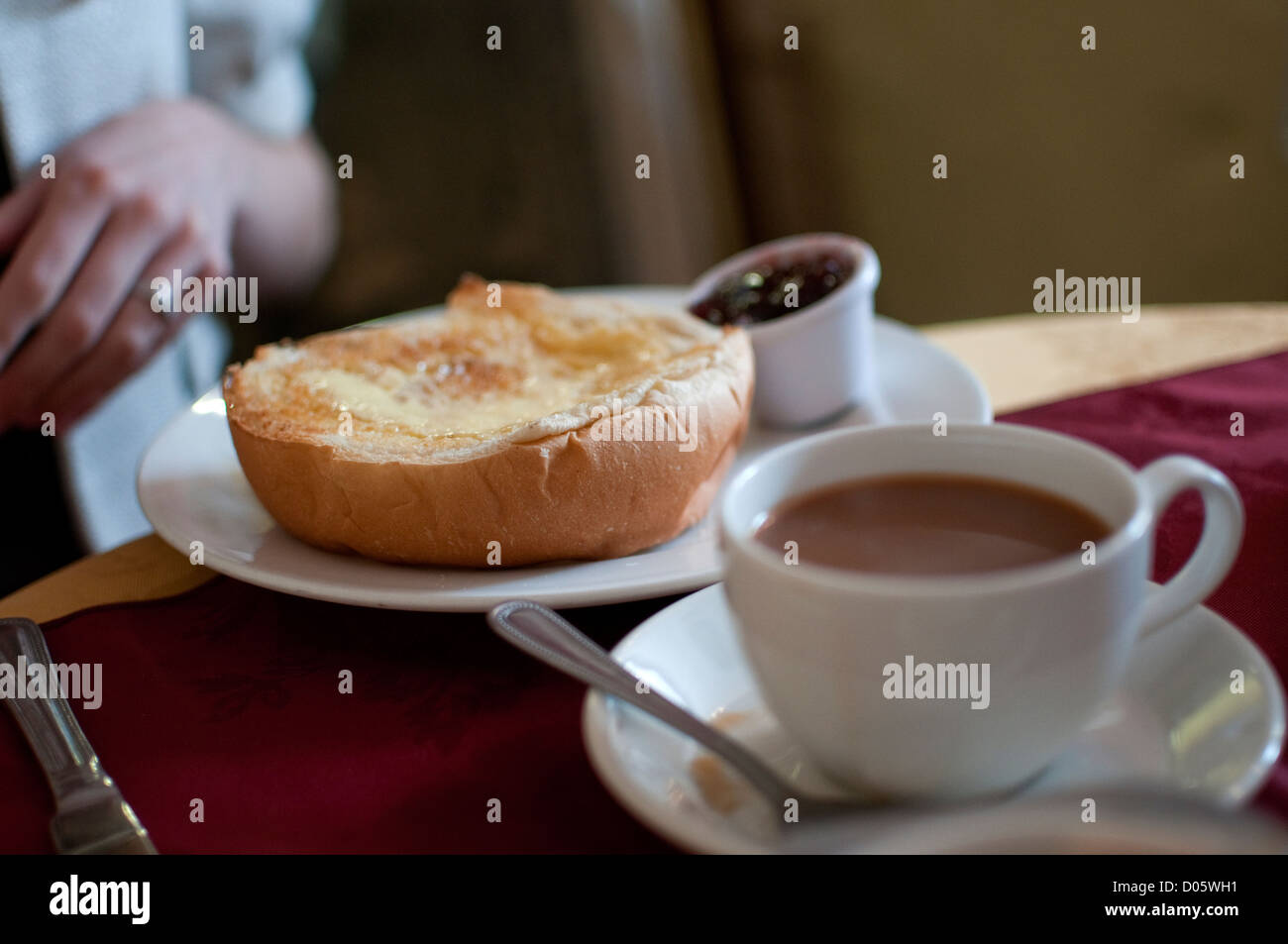 Brötchen im Sally Lunn House, Bath, Großbritannien Stockfoto