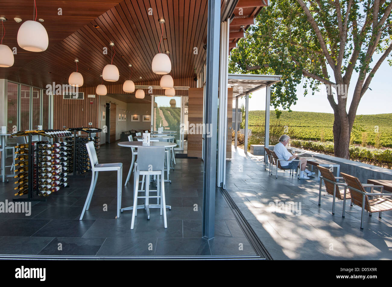 Schöne Aussicht auf Cuvaison Winery und Weingut in Napa Valley. Stockfoto