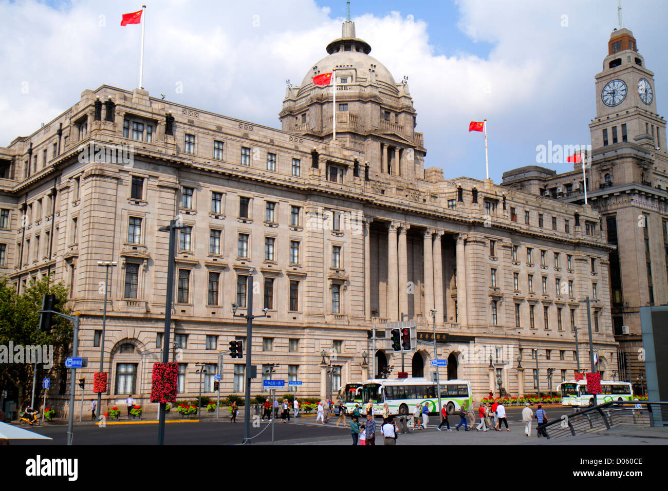 Shanghai China, chinesisches Viertel Huangpu, der Bund, East Zhongshan Road, Gebäude im Art déco-Stil im neoklassizistischen Stil, Skyline der Stadt, Hongkong und Shanghai Bank 192 Stockfoto