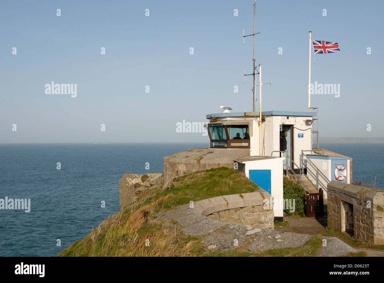 Küstenwache Station, Golva Borthia Station, National Coastwatch Institution, St. Ives, Cornwall, England, UK, Europa Stockfoto