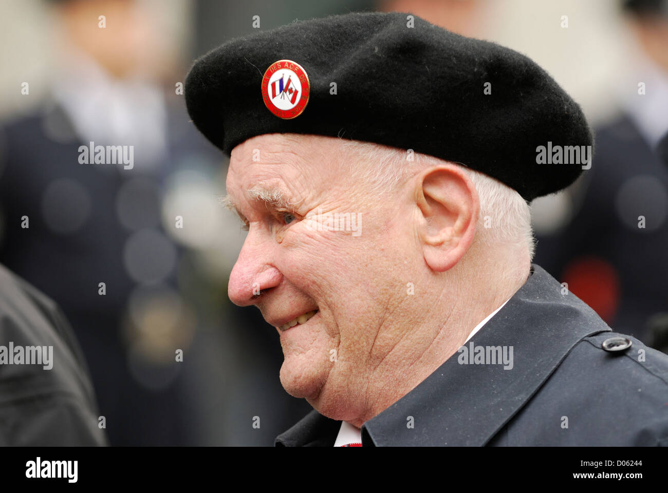 Kanadische Veteran bei einer kanadischen Erinnerung-Tag Zeremonie. Stockfoto