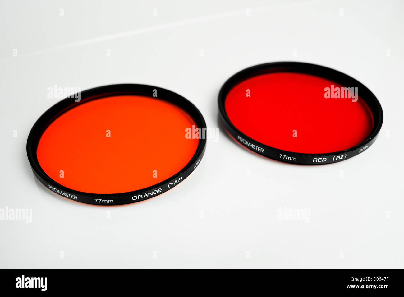 Rot und orange Foto-Filter Stockfoto