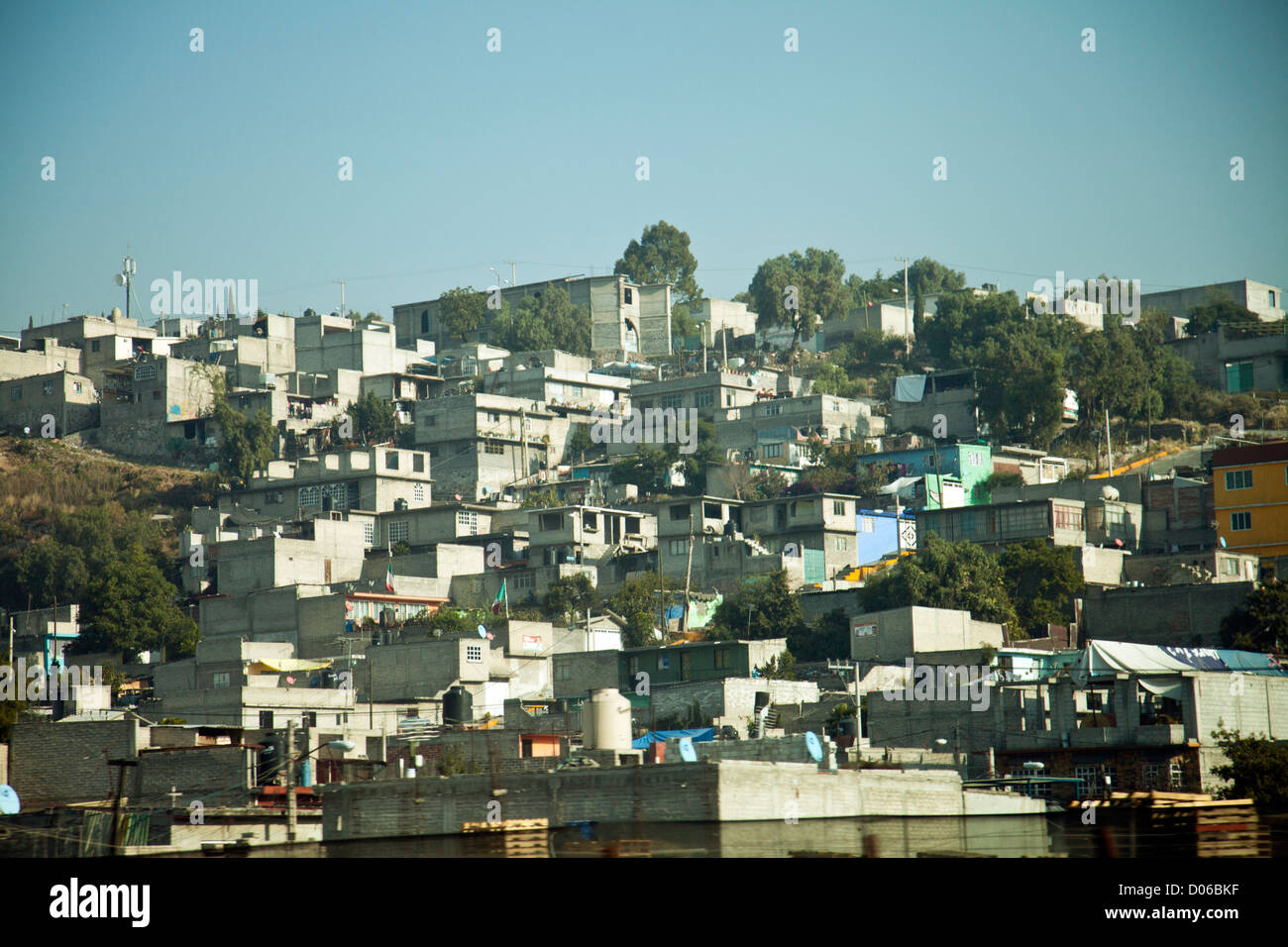 Siedlungen außerhalb, Nord-östlich von Mexiko-Stadt Stockfoto